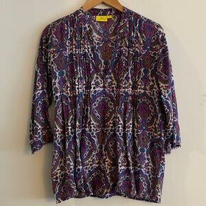 Roberta Roller Rabbit Paisley Top Size XS